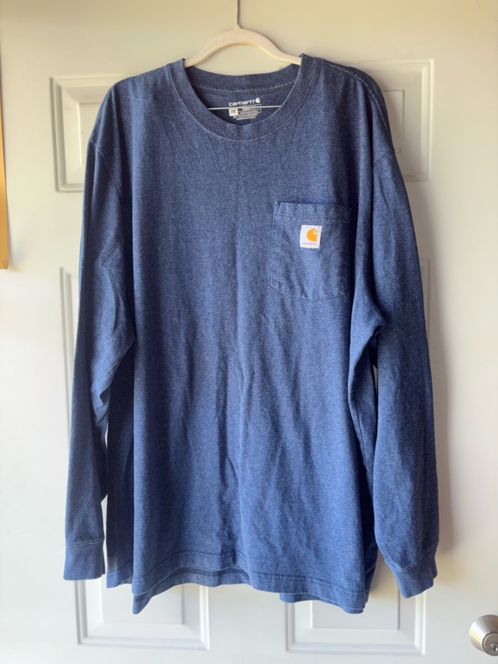 Carhartt blue longsleeve pocket tee size 2XL